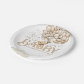 Beer thema genderneutraal Baby shower Papieren Bordje (Gekanteld)