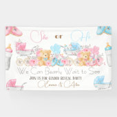 Beer thema Geslacht onthullen partij welkom Spandoek (Horizontaal)