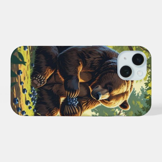 Beer thema iPhone 15 case (Achterkant horizontaal)