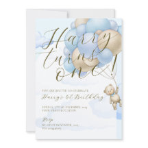 Beer Thema Kinder 1e Verjaardagsuitnodiging