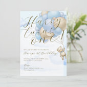 Beer Thema Kinder 1e Verjaardagsuitnodiging Kaart (Staand voorkant)