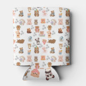 Beer-thema naadloze patroonpatroon Koelbox Blikjeskoeler (Achterkant)