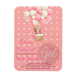 Beer Thema Roze Perzik Hete Luchtballon Baby showe Magneet