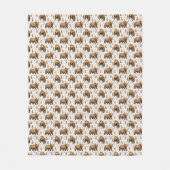 Beer thema wilde dieren fleece deken (Voorkant)