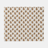 Beer thema wilde dieren fleece deken (Voorkant (Horizontaal))