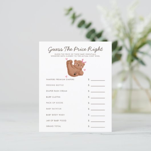 Beer Theme Girl Baby shower raadt de prijs goed (Staand voorkant)