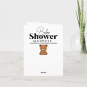 Beer themed bedankbrief voor babyshowercadeaus kaart (Achterkant)
