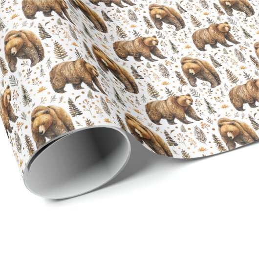 Beer themed cadeaupapier dieren in het wild (Rol Hoek)