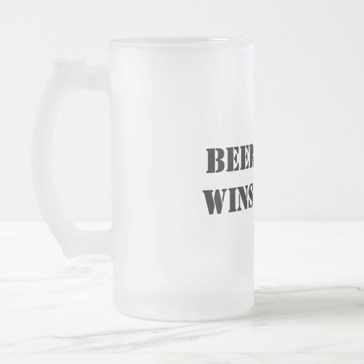 Beer Tic Tac Toe-Mok, voorgekookt Matglas Bierpul (Links)