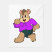 Beer tijdens bedrijf fleece deken (Voorkant)