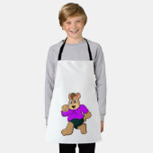 Beer tijdens bedrijf schort (Gedragen)