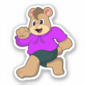 Beer tijdens bedrijf sticker (Voorkant)