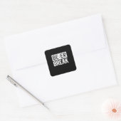 Beer Time Break Vierkante Sticker (Envelop)