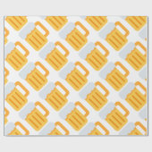 Beer time emoji cadeaupapier (Vlak)