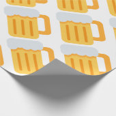 Beer time emoji cadeaupapier (Hoek)