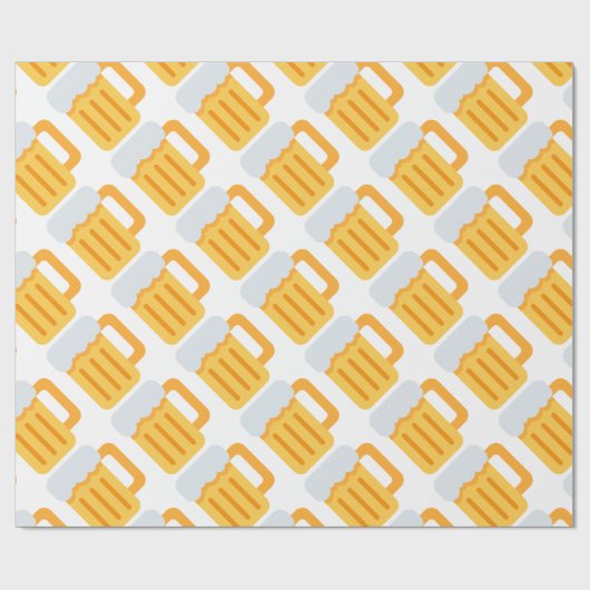 Beer time emoji cadeaupapier (Vlak)