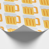 Beer time emoji cadeaupapier (Hoek)