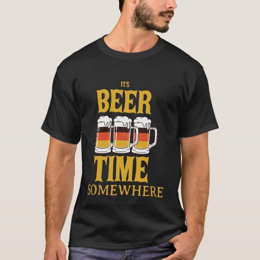 Beer Time Mugs Hilarious Oktober Fest T-shirt (Voorkant)
