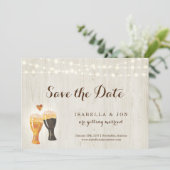 Beer Toast Bewaar de datum Aankondiging (Staand voorkant)