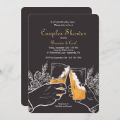 Beer Toast Couples — Uitnodiging (Voorkant / Achterkant)