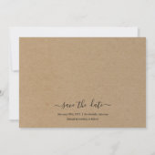 Beer Toast Save the Date Kaart Kraft Paper (Achterkant)