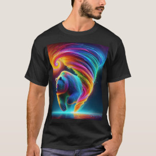 Beer tornado in neon kleuren. t-shirt