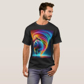 Beer tornado in neon kleuren. t-shirt (Voorkant volledig)