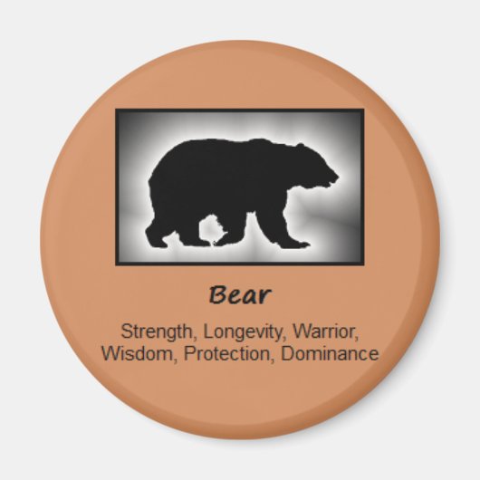 Beer totem Animal Spirit betekenend Magneet (Voorkant)