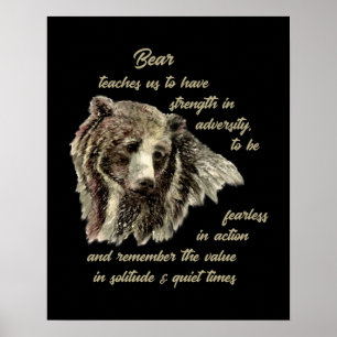 Beer Totem Animal Spirit Guide for Inspiration Poster