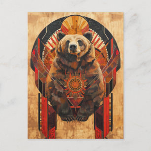 Beer Totem – Kracht in Deco Stijl Briefkaart