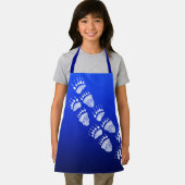 Beer tracks op blauw - Schort S (Insitu)