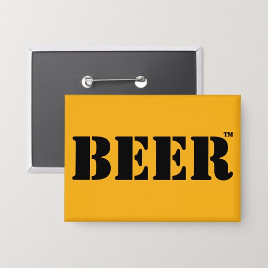 Beer Trademark Button (Voorkant / Achterkant)