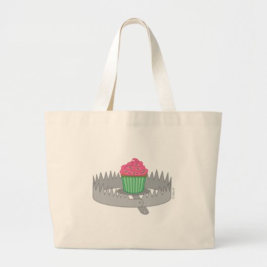 Beer Trap Cupcake Grote Tote Bag (Voorkant)