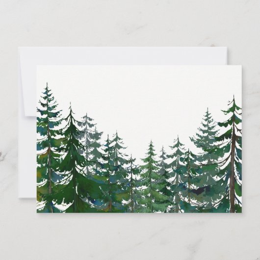 Beer Trees Boy Uitnodiging voor 2e verjaardagsfees (Achterkant)