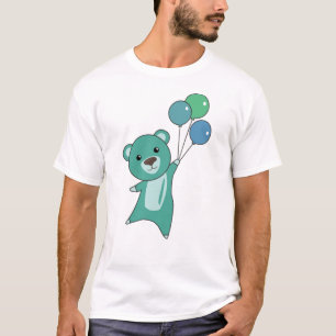 Beer Turquoise vliegt met ballonnen om dieren te d T-shirt