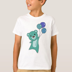 Beer Turquoise vliegt met ballonnen om dieren te d T-shirt