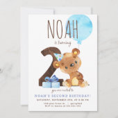 Beer Tweede Verjaardagsuitnodiging Kaart (Voorkant)