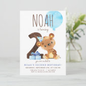 Beer Tweede Verjaardagsuitnodiging Kaart (Staand voorkant)