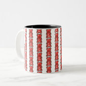 beer tweekleurige koffiemok (Voorkant links)