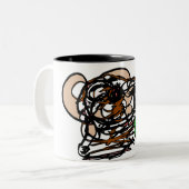 Beer Tweekleurige Koffiemok (Voorkant links)