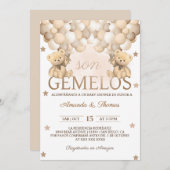 Beer tweeling Spaans Gemelos Baby shower Kaart (Voorkant / Achterkant)