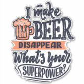 Beer Typography Sticker (Voorkant)