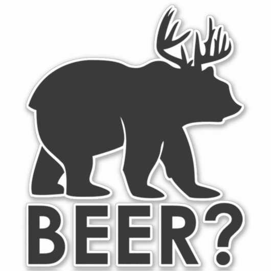 Beer Typography Sticker (Voorkant)