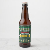 Beer Ugly Holiday Sweater Bier Etiket (Voorkant)