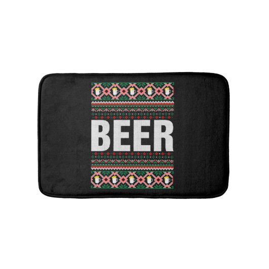 Beer Ugly KerstSweater Badmat (Voorkant)