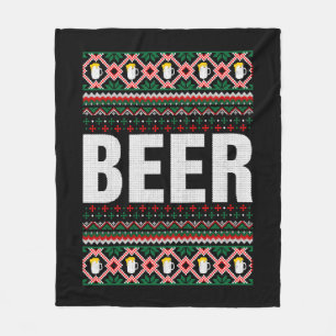 Beer Ugly KerstSweater Fleece Deken