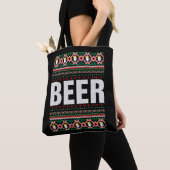 Beer Ugly KerstSweater Tote Bag (Dichtbij)