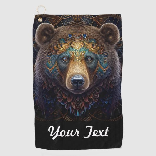 Beer uit stammen golfhanddoek (Voorkant)