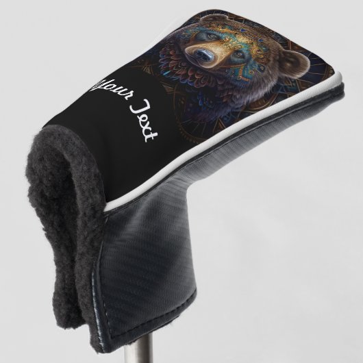 Beer uit stammen golfheadcover (3/4 voorkant)