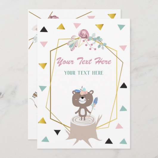 Beer Uitnodiging tot elke gebeurtenis (Voorkant / Achterkant)